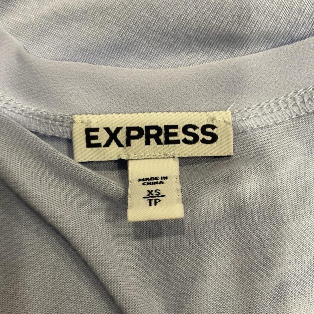 🩵Express Light Blue Sequins Embroidered Tank Top - Picture 4 of 5